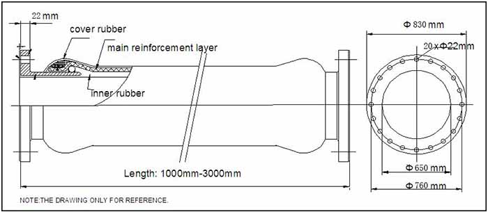 Drawing for DN650 Dredging Discharge Rubber Hose.jpg